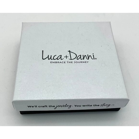 Luca + Danni Silver-Tone Bangle Bracelet Blue Enamel Mittens Charm & Rhinestones - Picture 5 of 5